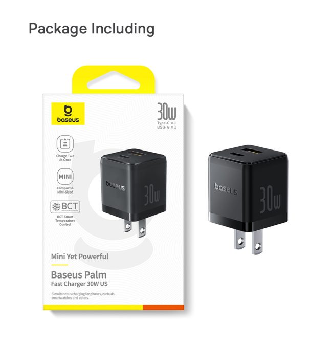 Củ Sạc Nhanh 30w BASEUS Cổng USB + Type C PD Palm Nhỏ Gọn Củ Sạc Nhanh 30w BASEUS U+C PD Palm Nhỏ Gọn Chống Quá Dòng Quá Tải Nhiệt Bảo Vệ Người Dùng Cho Iphone iPad Oppo Xiaomi Honor SamSung Google