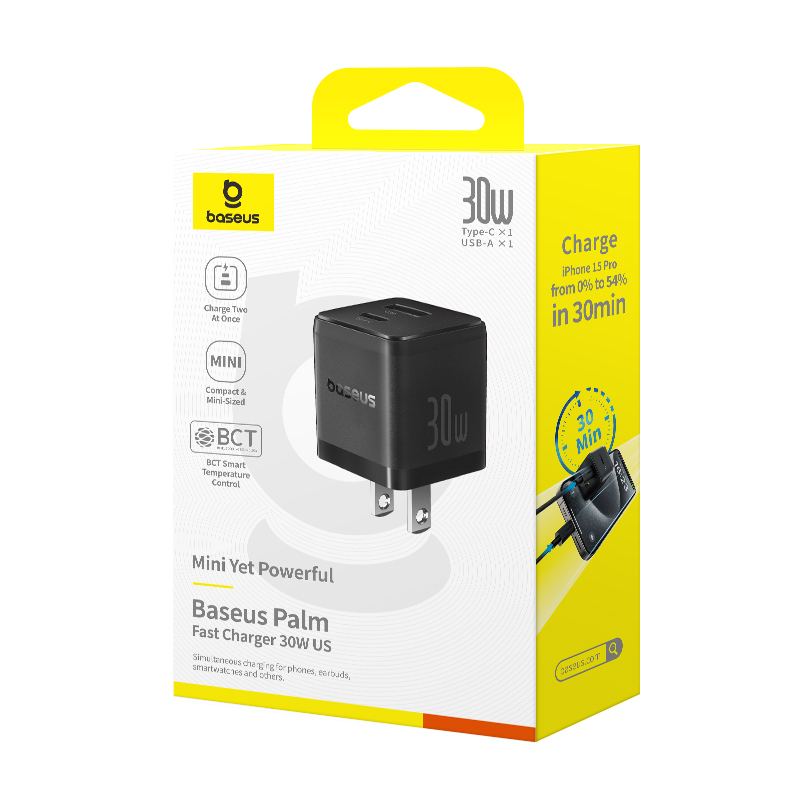 Củ Sạc Nhanh 30w BASEUS Cổng USB + Type C PD Palm Nhỏ Gọn Củ Sạc Nhanh 30w BASEUS Cổng USB + Type C PD Palm Nhỏ Gọn - Ảnh 12