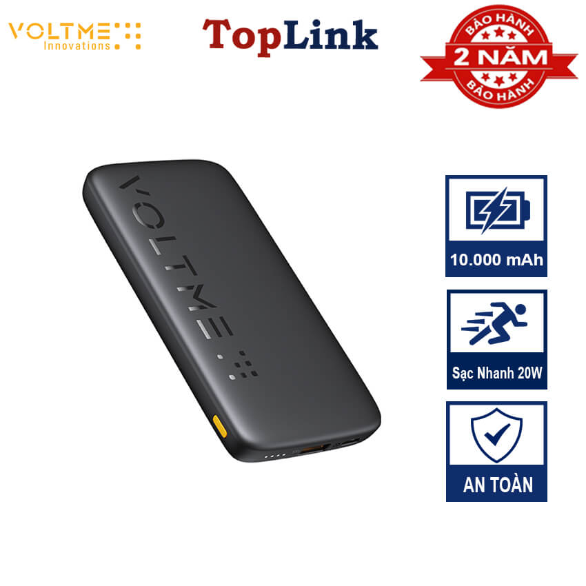 Pin Sạc Dự Phòng 10.000mah VOLTME Siêu Mỏng Sạc Nhanh 22.5w