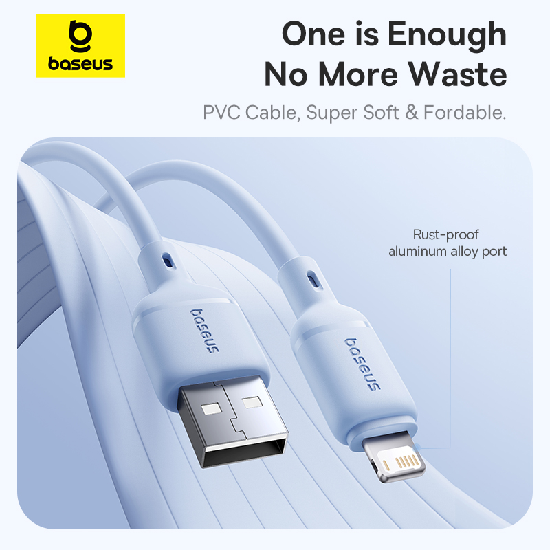 Cáp Sạc BASEUS 2.4a Silky Cho iPhone Kiểm Soát Nhiệt Độ Sạc Truyền Data Cáp Sạc BASEUS 2.4a Silky Cho iPhone Kiểm Soát Nhiệt Độ Sạc Truyền Data - Ảnh 5