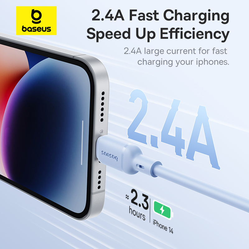 Cáp Sạc BASEUS 2.4a Silky Cho iPhone Kiểm Soát Nhiệt Độ Sạc Truyền Data Cáp Sạc BASEUS 2.4a Silky Cho iPhone Kiểm Soát Nhiệt Độ Sạc Truyền Data - Ảnh 6