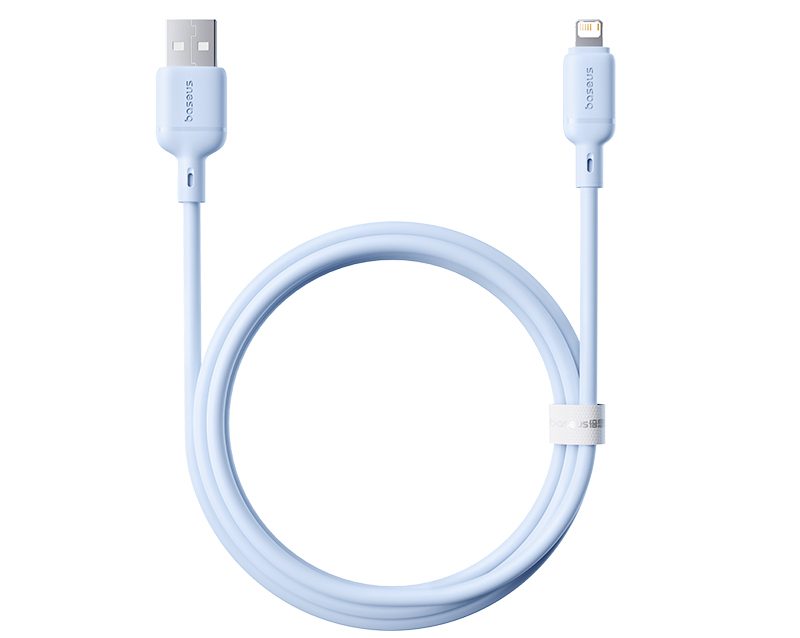 Cáp Sạc BASEUS 2.4a Silky Cho iPhone Kiểm Soát Nhiệt Độ Sạc Truyền Data cap sac baseus 2 4a silky cho iphone 5 6 7 8 xsmax 11 12 kiem soat nhiet Do sac truyen data 480mbps cap cao su chong gay ben bi thoi trang 7