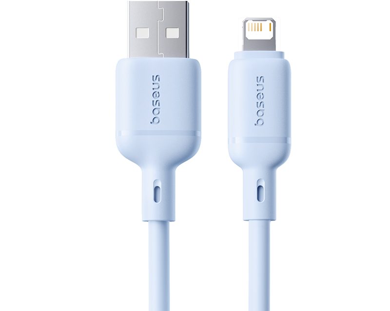 Cáp Sạc BASEUS 2.4a Silky Cho iPhone Kiểm Soát Nhiệt Độ Sạc Truyền Data cap sac baseus 2 4a silky cho iphone 5 6 7 8 xsmax 11 12 kiem soat nhiet Do sac truyen data 480mbps cap cao su chong gay ben bi thoi trang 9