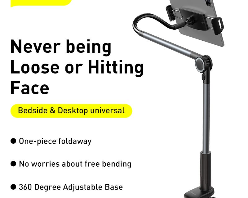 Alternative view of Giá Đỡ Kẹp iPad Điện Thoại Đầu Giường BASEUS Tay Dài Uốn Dẻo, Xoay 360