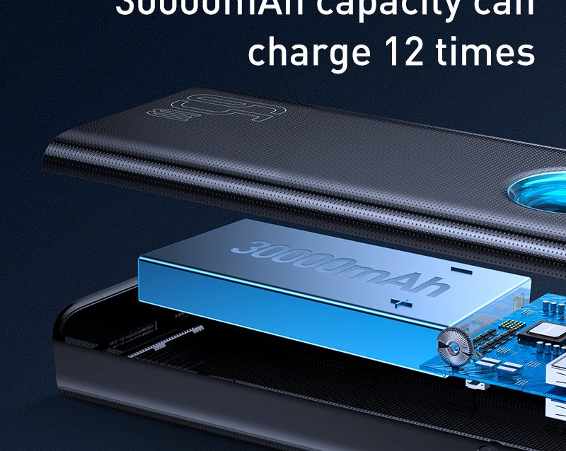 Pin Sạc Dự Phòng BASEUS BS-30KP365 Dung Lượng 30000mah 65W pin sac du phong baseus bs 30kp365 dung luong 30000mah 65w sac nhanh qc3 0 cho iphone ipad laptop 12 1