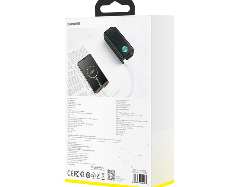 Pin Sạc Dự Phòng BASEUS BS-30KP365 Dung Lượng 30000mah 65W pin sac du phong baseus bs 30kp365 dung luong 30000mah 65w sac nhanh qc3 0 cho iphone ipad laptop 9 1