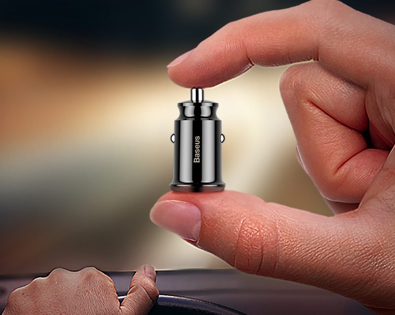 tau sac nhanh 30w baseus ccall ml01 2 cong dual usb 5v 3 1a cho xe hoi O to 12
