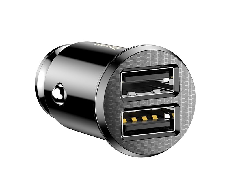 tau sac nhanh 30w baseus ccall ml01 2 cong dual usb 5v 3 1a cho xe hoi O to 5