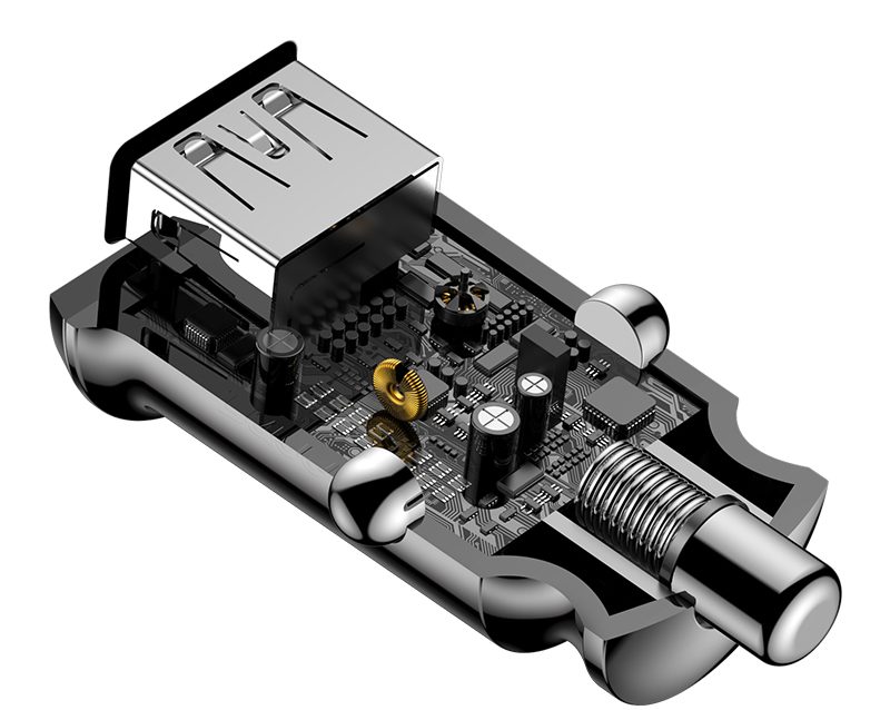 tau sac nhanh 30w baseus ccall ml01 2 cong dual usb 5v 3 1a cho xe hoi O to 8