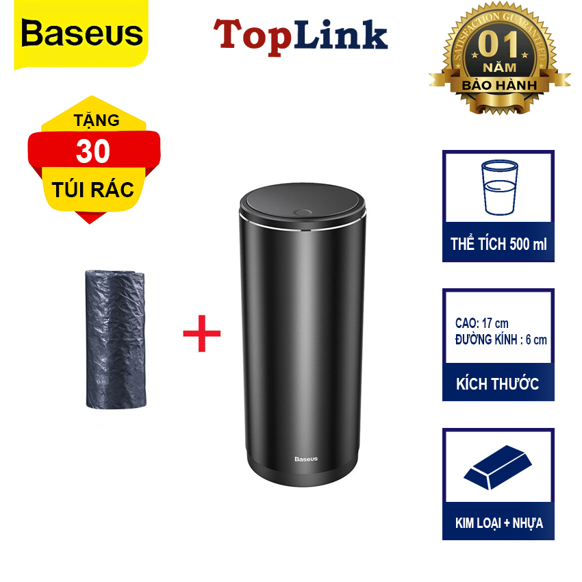 Thùng Rác Mini Ô Tô BASEUS Để Bàn Văn Phòng Dung Tích 500ml