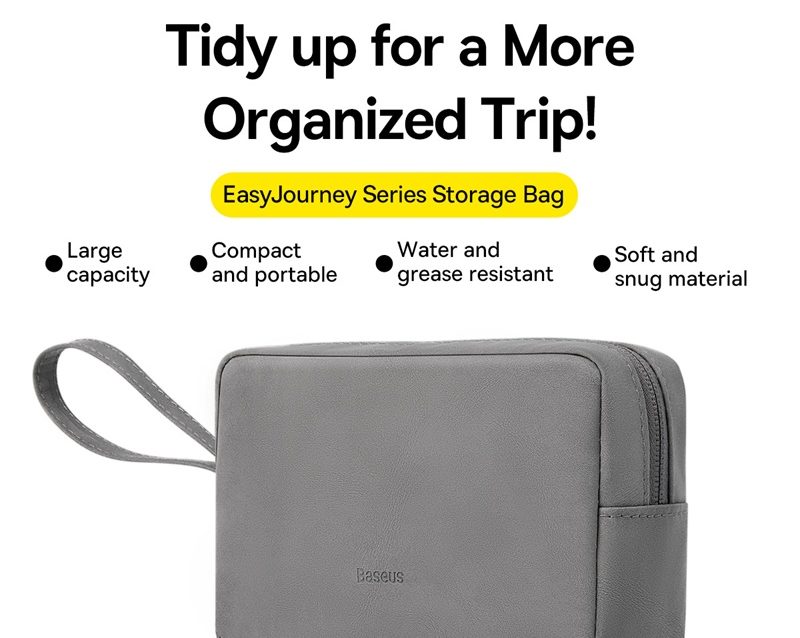 tui Dung phu kien baseus chat lieu da pu chong tham nuoc easy journey series storage bag co khoa keo 11