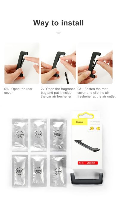 Bộ Khuếch Tán Nước Hoa Trên Ô Tô Baseus Siêu Mỏng Tặng 6 Lõi