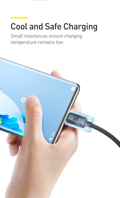 Cáp Sạc Nhanh 100W Baseus USB to Type C Dây Bọc Dù Quick Charge 3.0 Công Suất Lớn