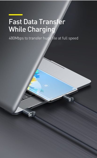 Cáp Sạc Nhanh 100W Baseus USB to Type C Dây Bọc Dù Quick Charge 3.0 Công Suất Lớn