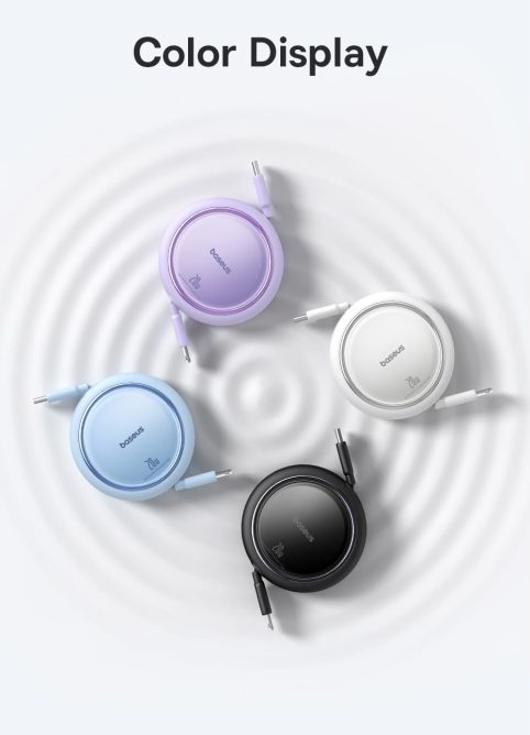 Cáp Sạc Nhanh Dây Rút 20w Baseus Type C to Lightning Free2Pull Mini Cáp Sạc Nhanh Dây Rút 20w Baseus Type C to Lightning Free2Pull Mini Truyền Data