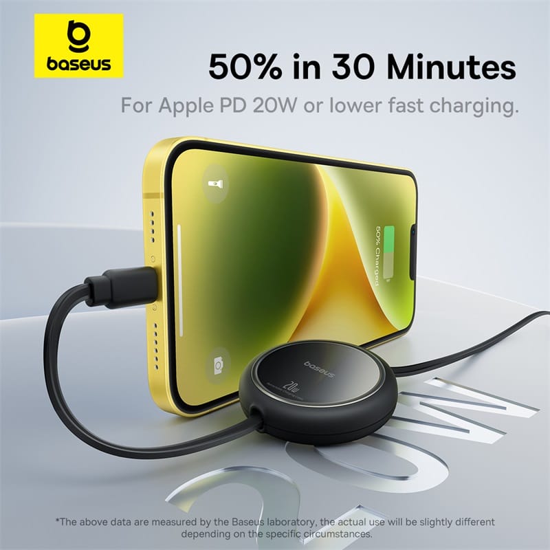 Cáp Sạc Nhanh Dây Rút 20w Baseus Type C to Lightning Free2Pull Mini Cáp Sạc Nhanh Dây Rút 20w Baseus Type C to Lightning Free2Pull Mini - Ảnh 8