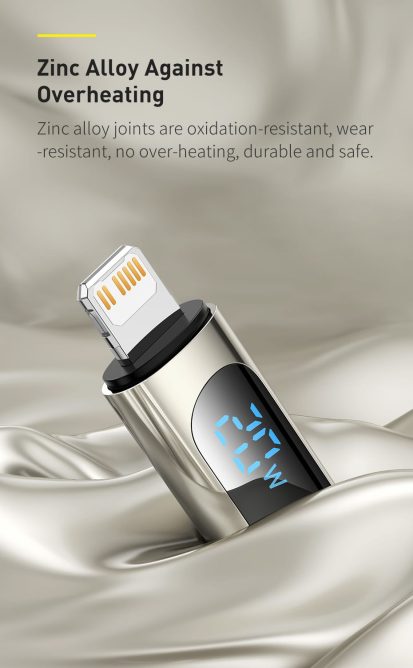 Cáp Sạc Nhanh Hiển Thị Công Suất 20w Bọc Dù Baseus Truyền Dữ Liệu