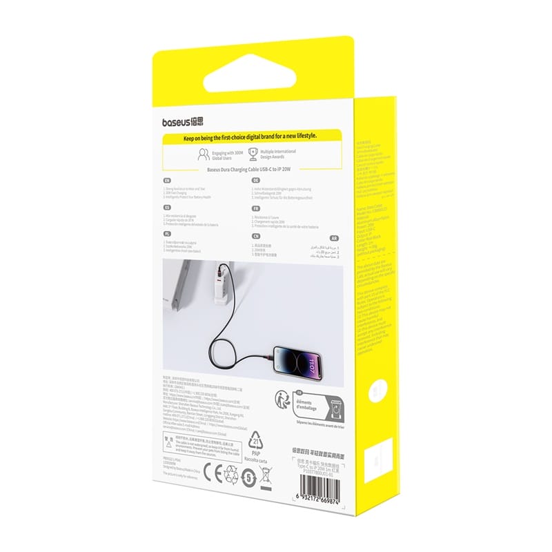 Cáp Sạc Nhanh PD 20w Baseus Dura Type C to Lightning Bọc Dù Data Cáp Sạc Nhanh PD 20w Baseus Dura Type C to Lightning Bọc Dù Data - Ảnh 18