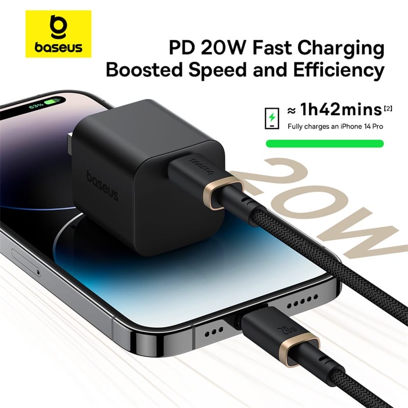 Cáp Sạc Nhanh PD 20w Baseus Dura Type C to Lightning Bọc Dù Data Cáp Sạc Nhanh PD 20w Baseus Dura Type C to Lightning Bọc Dù Data - Ảnh 3