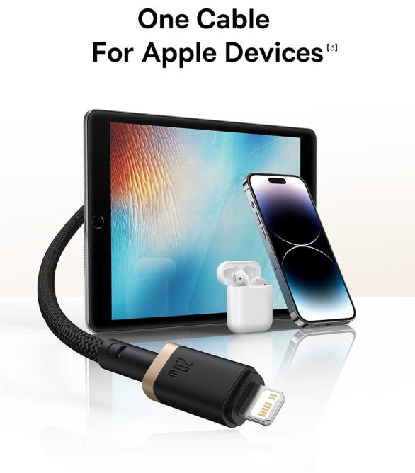 Cáp Sạc Nhanh PD 20w Baseus Dura Type C to Lightning Bọc Dù Truyền Data 480Mbps