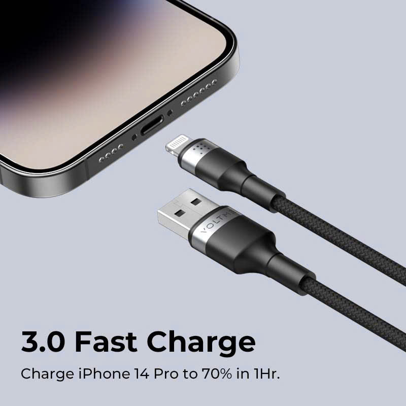 Alternative view of Cáp Sạc Nhanh VOLTME 2.4a Cho iPhone Truyền Data 480Mbps