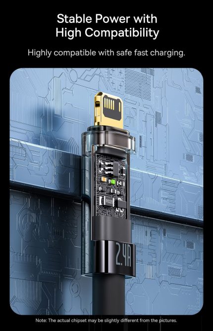 Cáp Sạc Tự Ngắt Baseus 2.4A USB to Lightning Auto Power Off Bảo Vệ Pin