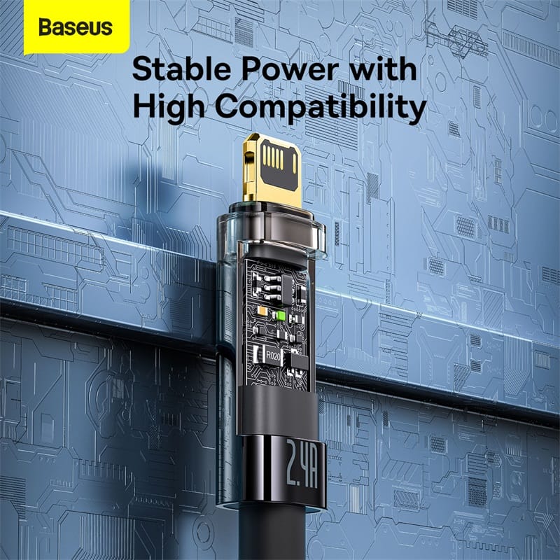 Cáp Sạc Tự Ngắt Baseus 2.4A USB to Lightning Power Off Bảo Vệ Pin Cáp Sạc Tự Ngắt Baseus 2.4A USB to Lightning Power Off Bảo Vệ Pin - Ảnh 4