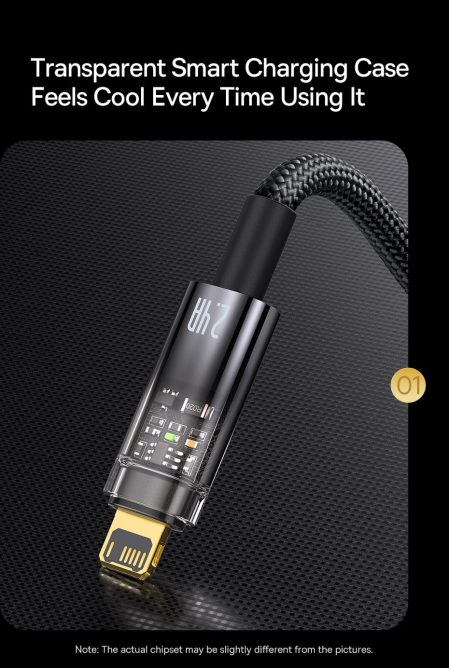 Cáp Sạc Tự Ngắt Baseus 2.4A USB to Lightning Auto Power Off Bảo Vệ Pin