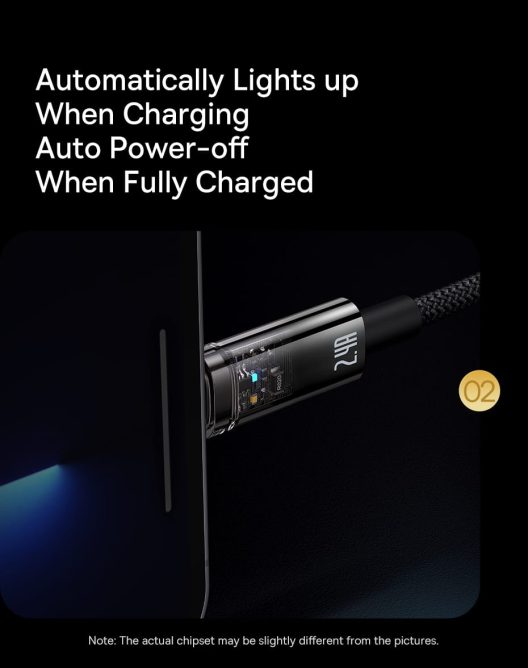 Cáp Sạc Tự Ngắt Baseus 2.4A USB to Lightning Auto Power Off Bảo Vệ Pin
