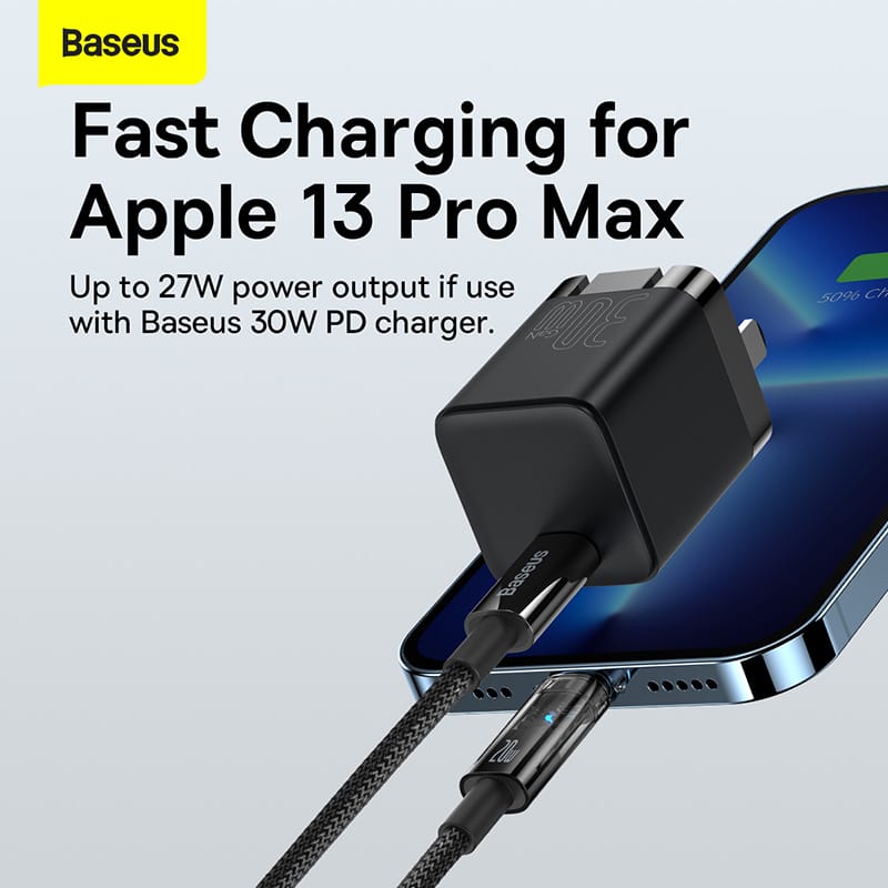 Cáp Sạc Tự Ngắt Baseus 20W Type C to Lightning Power Off Bảo Vệ Pin Cáp Sạc Tự Ngắt Baseus 20W Type C to Lightning Power Off Bảo Vệ Pin - Ảnh 6