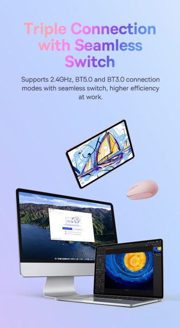 Chuột Không Dây Bluetooth Baseus Wireless Giảm Ồn Thiết Kế Gọn Nhẹ 1600 DPI