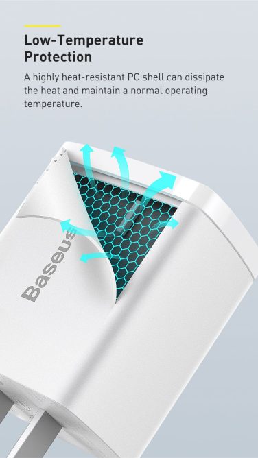 Củ Sạc Nhanh 20w Baseus Chính Hãng Cổng USB + Type C Tích Hợp PD/QC 3.0 Cho Điện Thoại