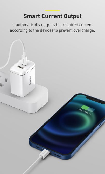 Củ Sạc Nhanh 20w Baseus Chính Hãng Cổng USB + Type C Tích Hợp PD/QC 3.0 Cho Điện Thoại