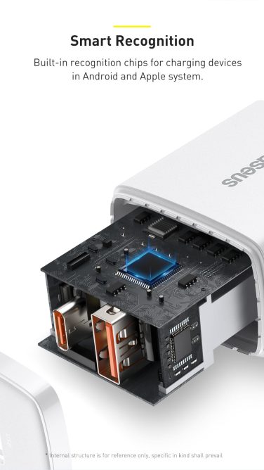 Củ Sạc Nhanh 20w Baseus Chính Hãng Cổng USB + Type C Tích Hợp PD/QC 3.0 Cho Điện Thoại