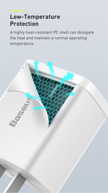 Củ Sạc Nhanh 20w Baseus Chính Hãng Cổng USB + Type C Tích Hợp PD/QC 3.0 Cho Điện Thoại