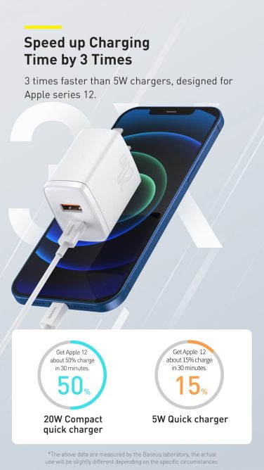 Củ Sạc Nhanh 20w Baseus Chính Hãng Cổng USB + Type C Tích Hợp PD/QC 3.0 Cho Điện Thoại