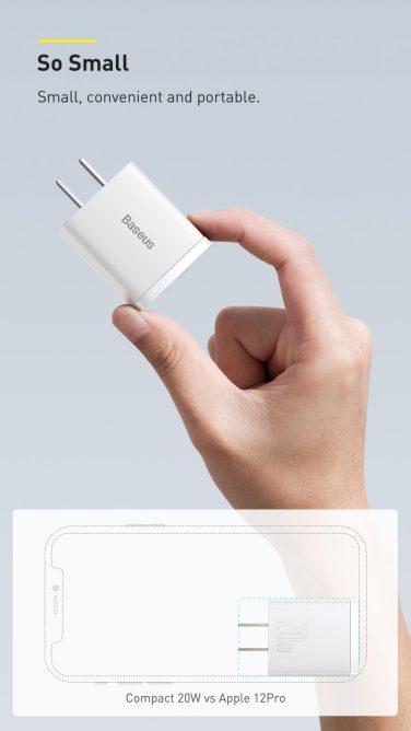 Củ Sạc Nhanh 20w Baseus Chính Hãng Cổng USB + Type C Tích Hợp PD/QC 3.0 Cho Điện Thoại