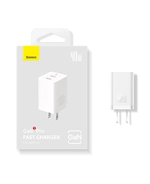 Củ Sạc Nhanh 40W BASEUS GaN5 Pro 40W Type C + Type C PD Fast Charger Củ Sạc nhanh 40W BASEUS GaN5 Pro 40W Type C + Type C Chuẩn PD Fast Charger
