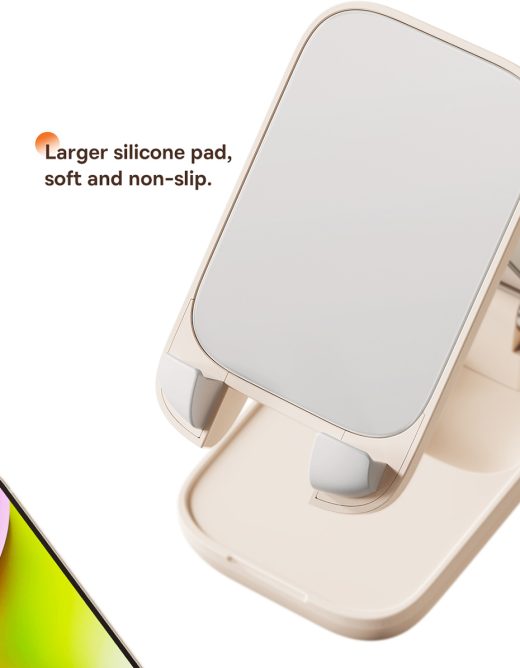Giá Đỡ Điện Thoại Để Bàn Gấp Gọn BASEUS Seashell Chắc Chắn Có Gương Trang Điểm