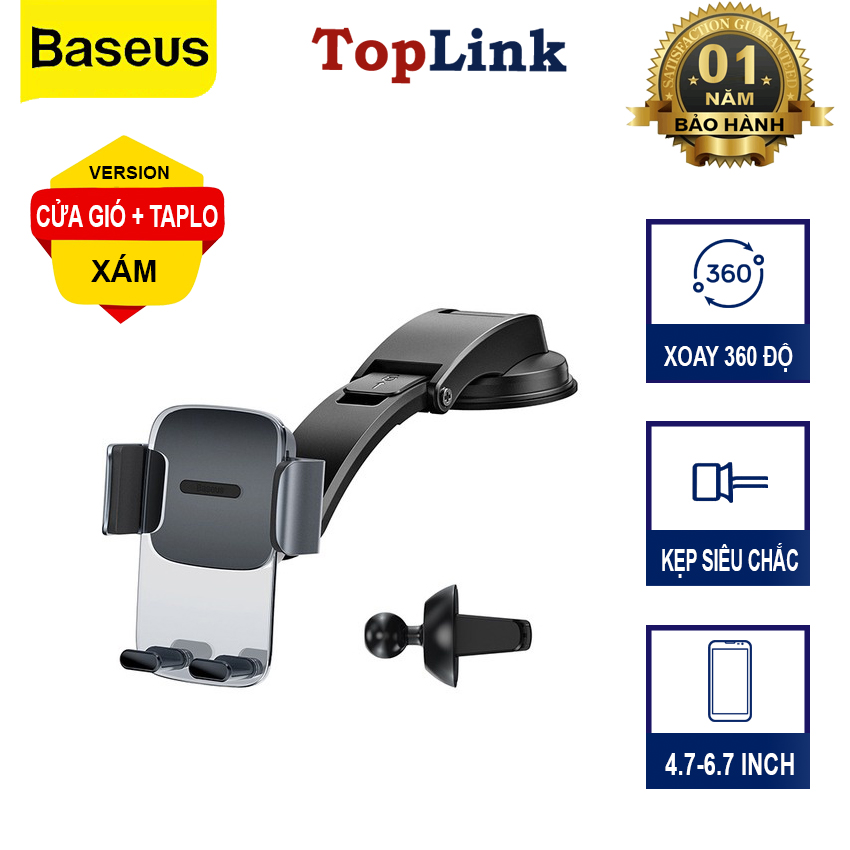 Giá Đỡ Kẹp Điện Thoại Trên Xe Hơi BASEUS SUYK Gắn Cửa Gió, TapLo