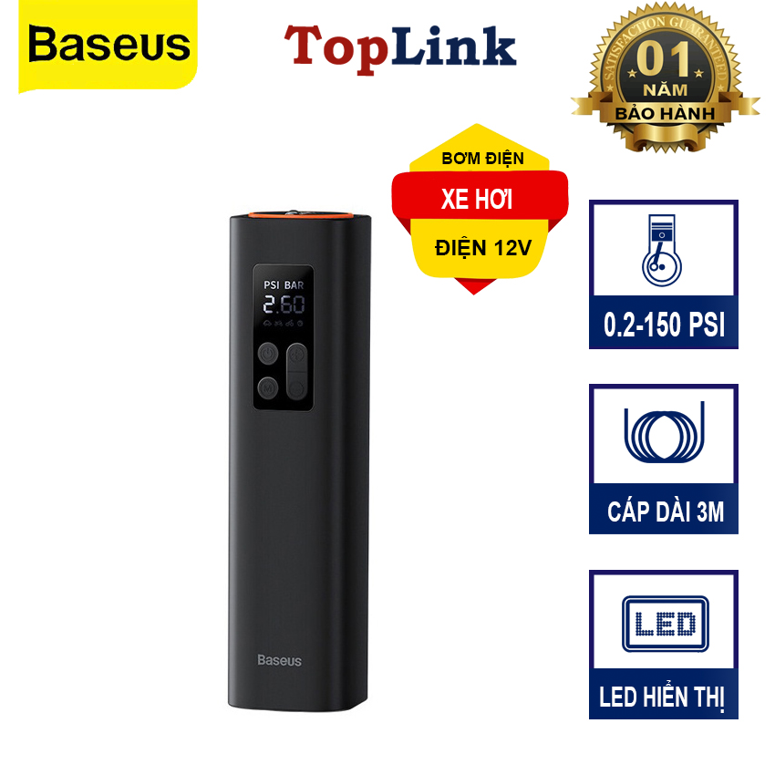 Máy Bơm Lốp Xe Hơi Baseus Super Mini Inflator Pump Bơm Siêu Nhanh