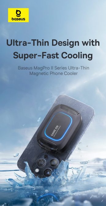 Quạt Tản Nhiệt Sò Lạnh Baseus Magpro II Kiêm Đế Sạc Ko Dây 15w Hít Nam Châm Làm Mát 20 Độ