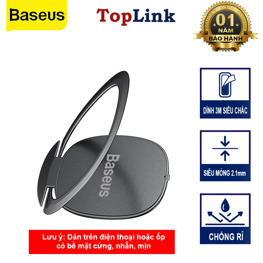 Giá Đỡ Nhẫn Móc Ngón Tay BASEUS Xoay 360 Độ Dành Cho Điện Thoại