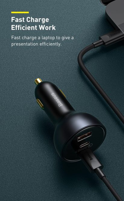 Tẩu Sạc Nhanh Ô Tô Công Suất 160W Baseus Qualcomm Quick Charger USB + 2 Type C