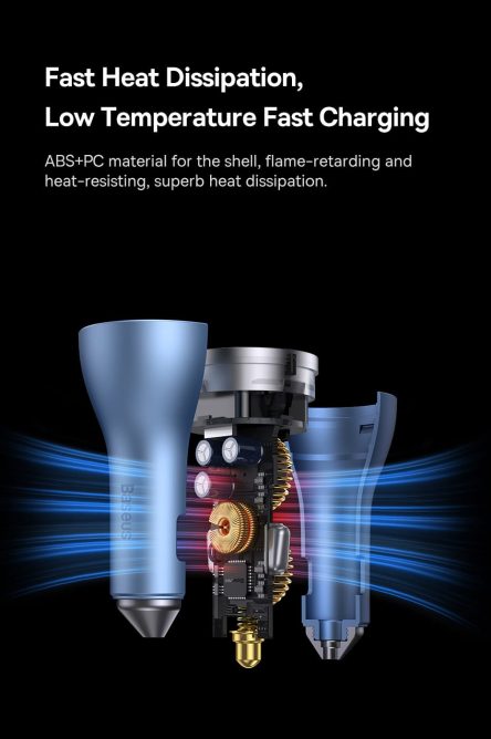 Tẩu Sạc Ô TÔ Xe Hơi 65w BASEUS Golden Contactor Pro Triple Sạc Nhanh PD, QC 2 Cổng Type C và 1 Cổng USB