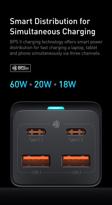 Bộ Sạc Nhanh Baseus 100w GaN3 Pro Desktop Fast Charger 4 In 1 Cho Laptop Điện Thoại