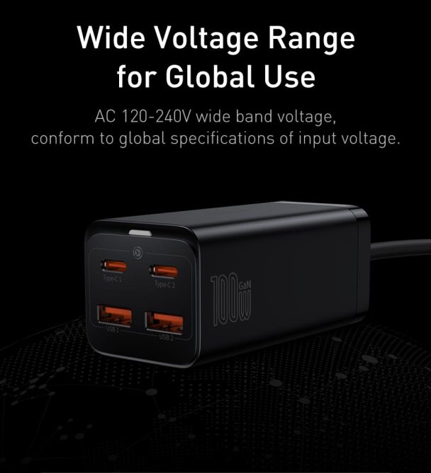 Bộ Sạc Nhanh Baseus 100w GaN3 Pro Desktop Fast Charger 4 In 1 Cho Laptop Điện Thoại