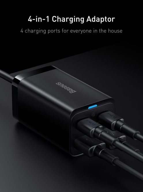 Bộ Sạc Nhanh Baseus 65w GaN3 Pro Desktop Fast Charger 4 In 1 Cho Laptop Điện Thoại