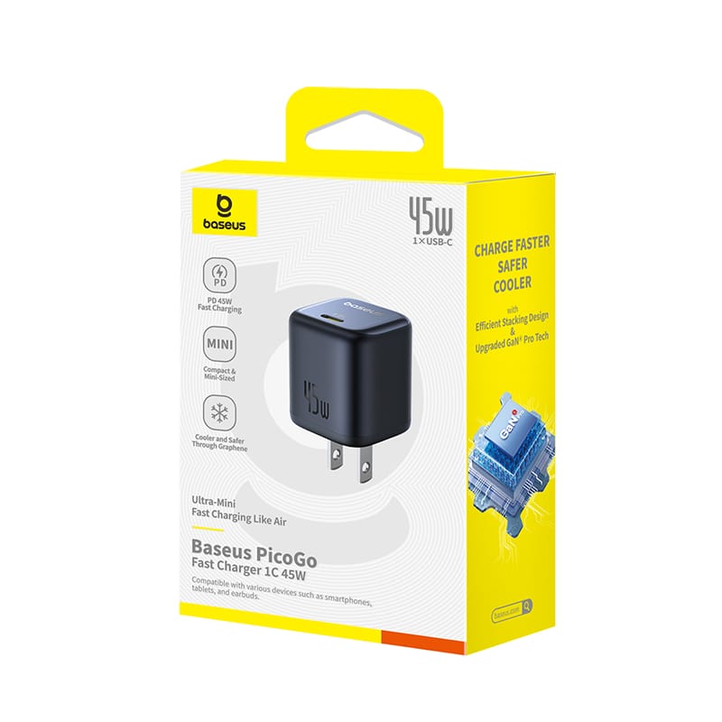 Củ Sạc Nhanh Baseus PicoGo 45W Sạc PD3.0 Siêu Nhỏ An Toàn Cho Điện Thoại Laptop Củ Sạc Nhanh Baseus PicoGo 45W Sạc PD3.0 Siêu Nhỏ An Toàn Cho Điện Thoại Laptop - Ảnh 18