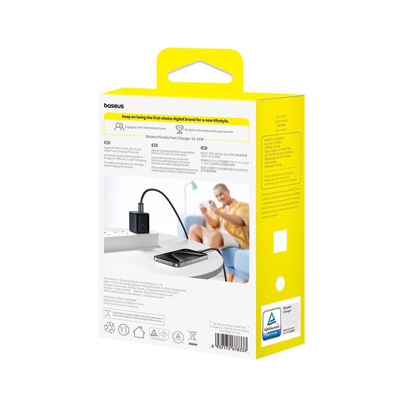 Củ Sạc Nhanh Baseus PicoGo 45W Sạc PD3.0 Siêu Nhỏ An Toàn Cho Điện Thoại Laptop Củ Sạc Nhanh Baseus PicoGo 45W Sạc PD3.0 Siêu Nhỏ An Toàn Cho Điện Thoại Laptop - Ảnh 17